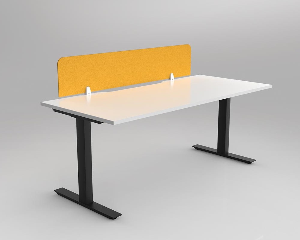 Agile Fixed Height Desk with Acoustic Screen